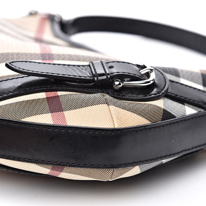Burberry Supernova Check Buckle Hobo Black 10 of 18