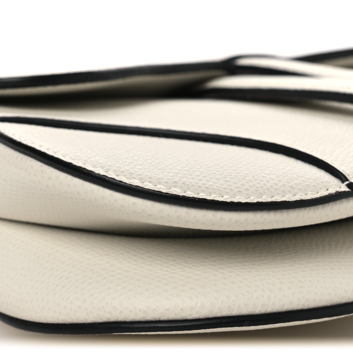 Christian Dior Grained Calfskin Mini Saddle Bag White 9 of 13