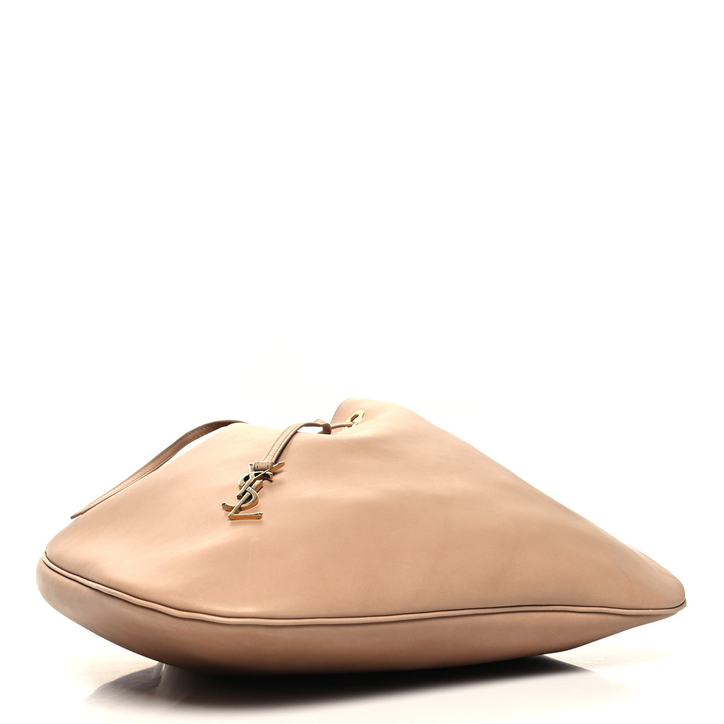 Smooth Calfskin Paris VII Large Flat Hobo Biscuit Beige