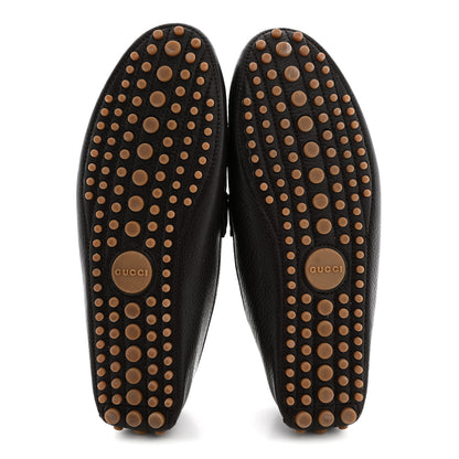 Gucci Road Calfskin Web Mens Horsebit Driver Loafers 10.5 Cocoa 6 of 11