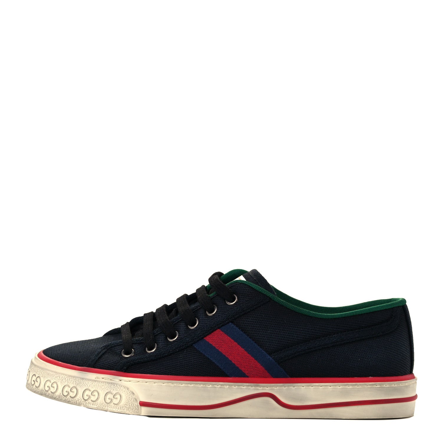Gucci Canvas Web Mens 1977 Tennis Sneakers 7.5 Black 1 of 9