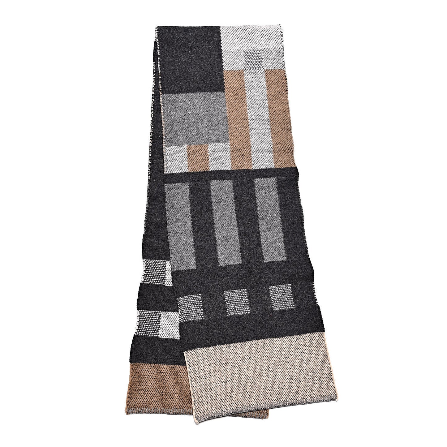 Wool Cashmere Patchwork Blanket Scarf