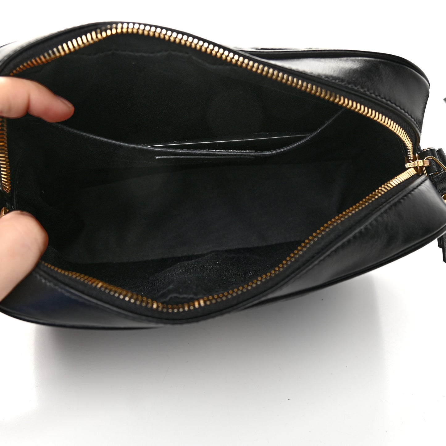 Calfskin Matelasse Monogram Lou Camera Bag Black