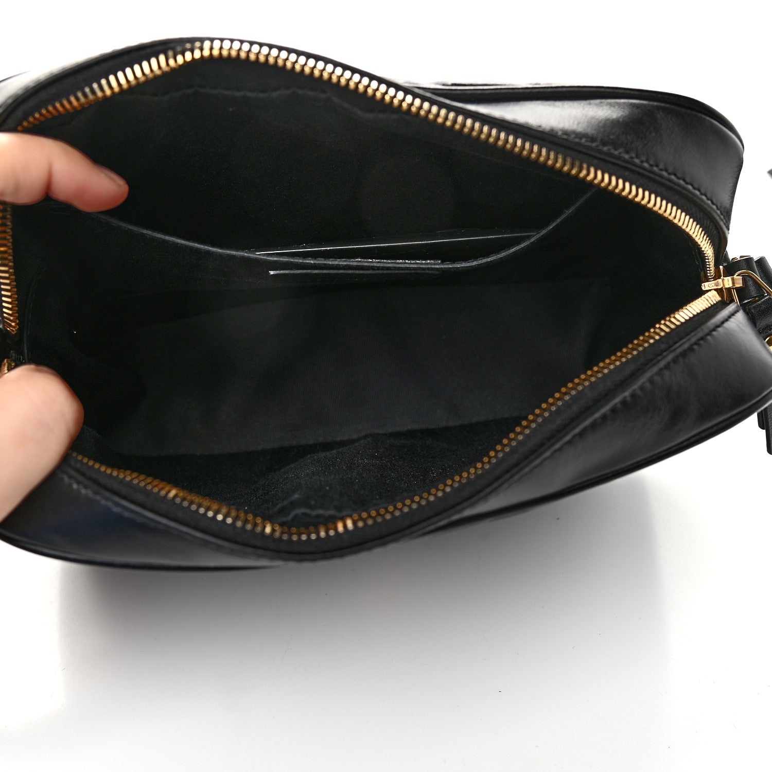 Saint Laurent Calfskin Matelasse Monogram Lou Camera Bag Black 5 of 9