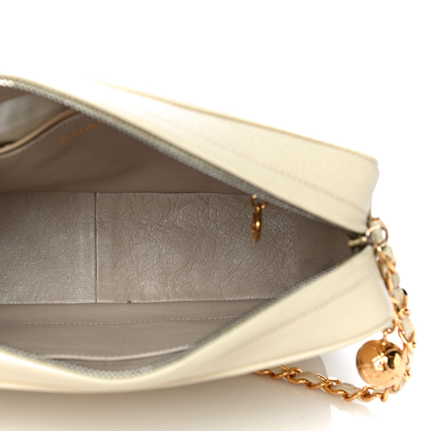 Chanel Caviar Quilted CC Camera Case Light Beige 5 of 17