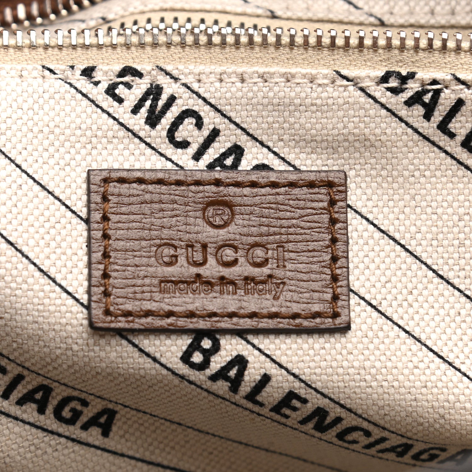 Balenciaga X GUCCI GG Monogram Azalea Calfskin Neo Classic Silver Hardware Medium City Beige Ebony Brown Sugar 6 of 10