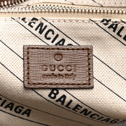 Balenciaga X GUCCI GG Monogram Azalea Calfskin Neo Classic Silver Hardware Medium City Beige Ebony Brown Sugar 6 of 10