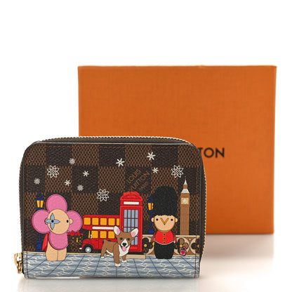 Louis Vuitton Damier Ebene 2021 Christmas Animation London Zippy Coin Purse Red 9 of 9