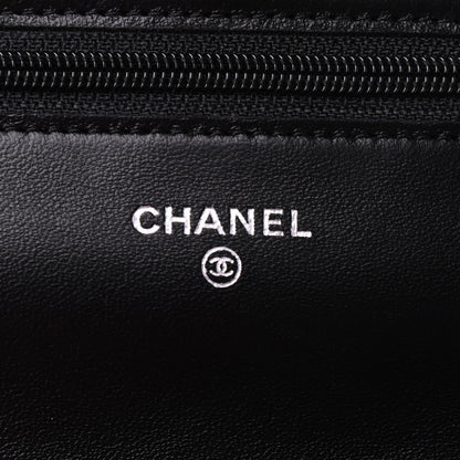 Chanel Lambskin Quilted Wallet On Chain WOC Black 6 of 11