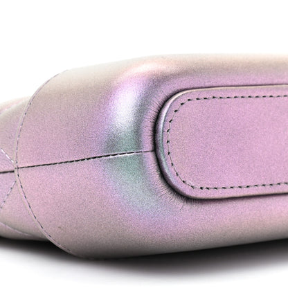 Chanel Iridescent Lambskin Calfskin Quilted Small Gabrielle Clutch With Chain Light Purple 12 of 14