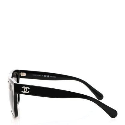Chanel Acetate Polarized Square CC Sunglasses 5380 Black 3 of 8