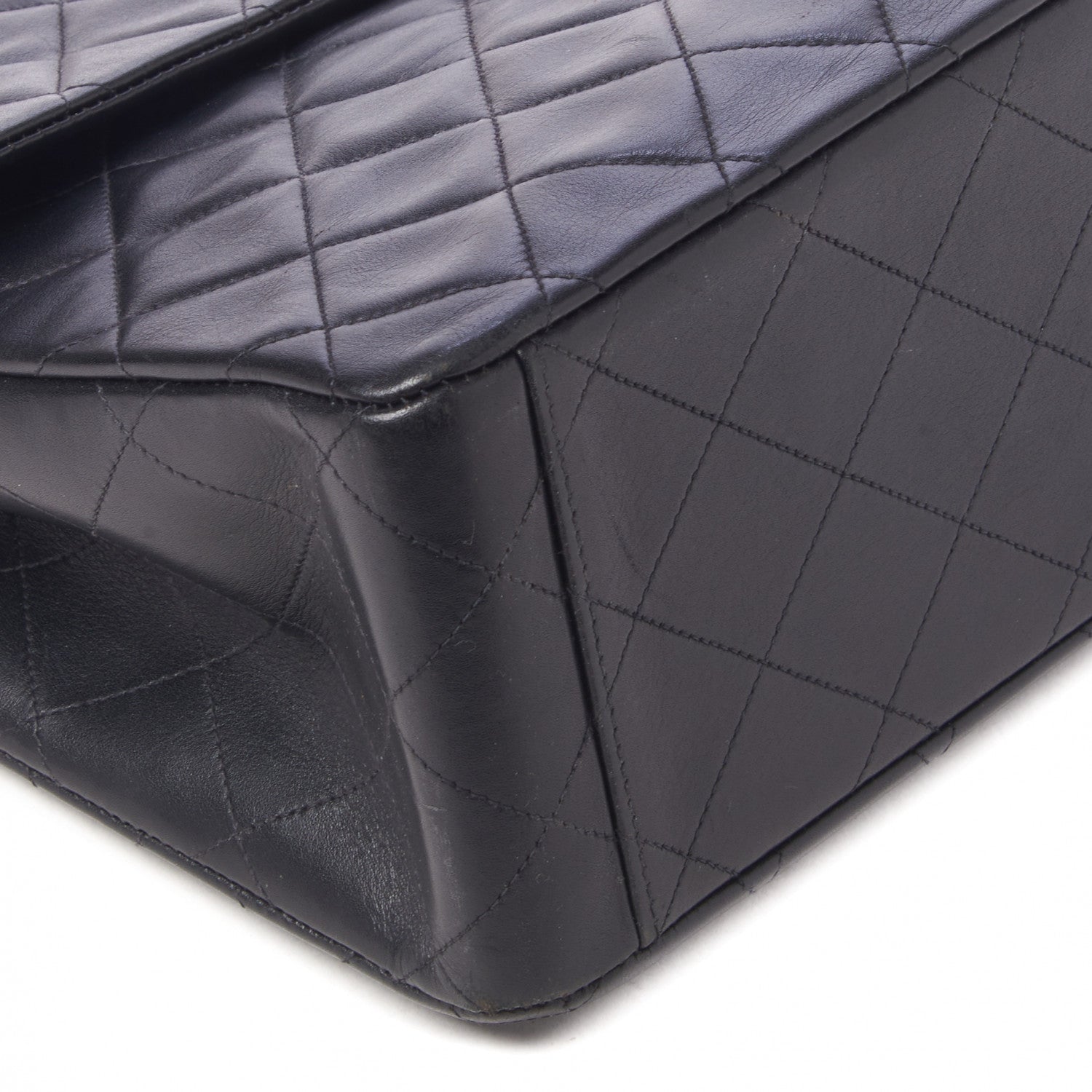 Chanel Lambskin Quilted XL Jumbo Single Flap Black 6 of 11