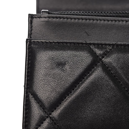 Chanel Goatskin Quilted 19 Wallet On Chain WOC Black 10 of 15