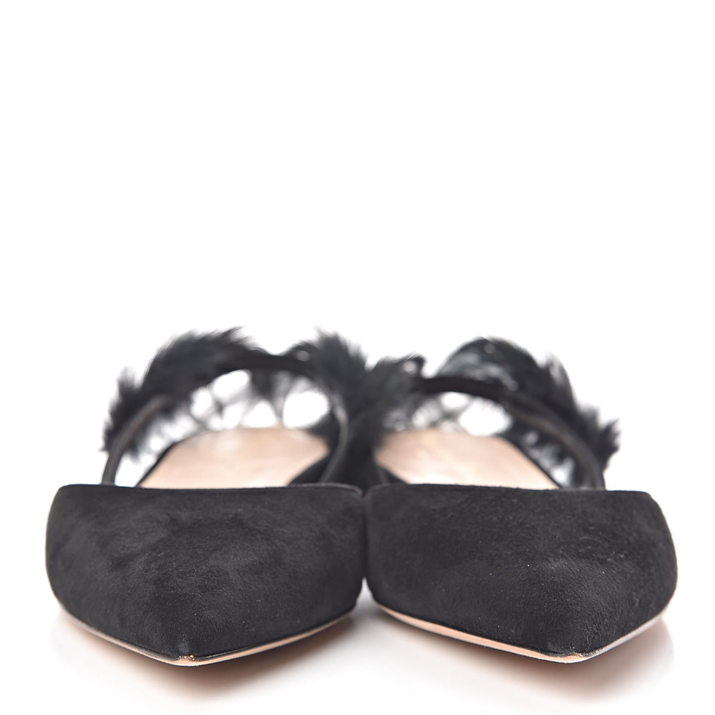 Suede Feather Dior Ethnie Flats 38.5 Black