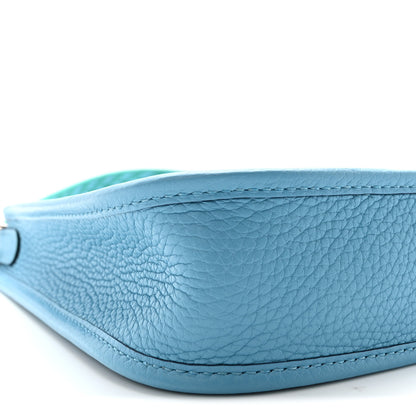 Hermes Taurillon Clemence Amazone Evelyne TPM Bleu du Nord Vert Verone 8 of 10