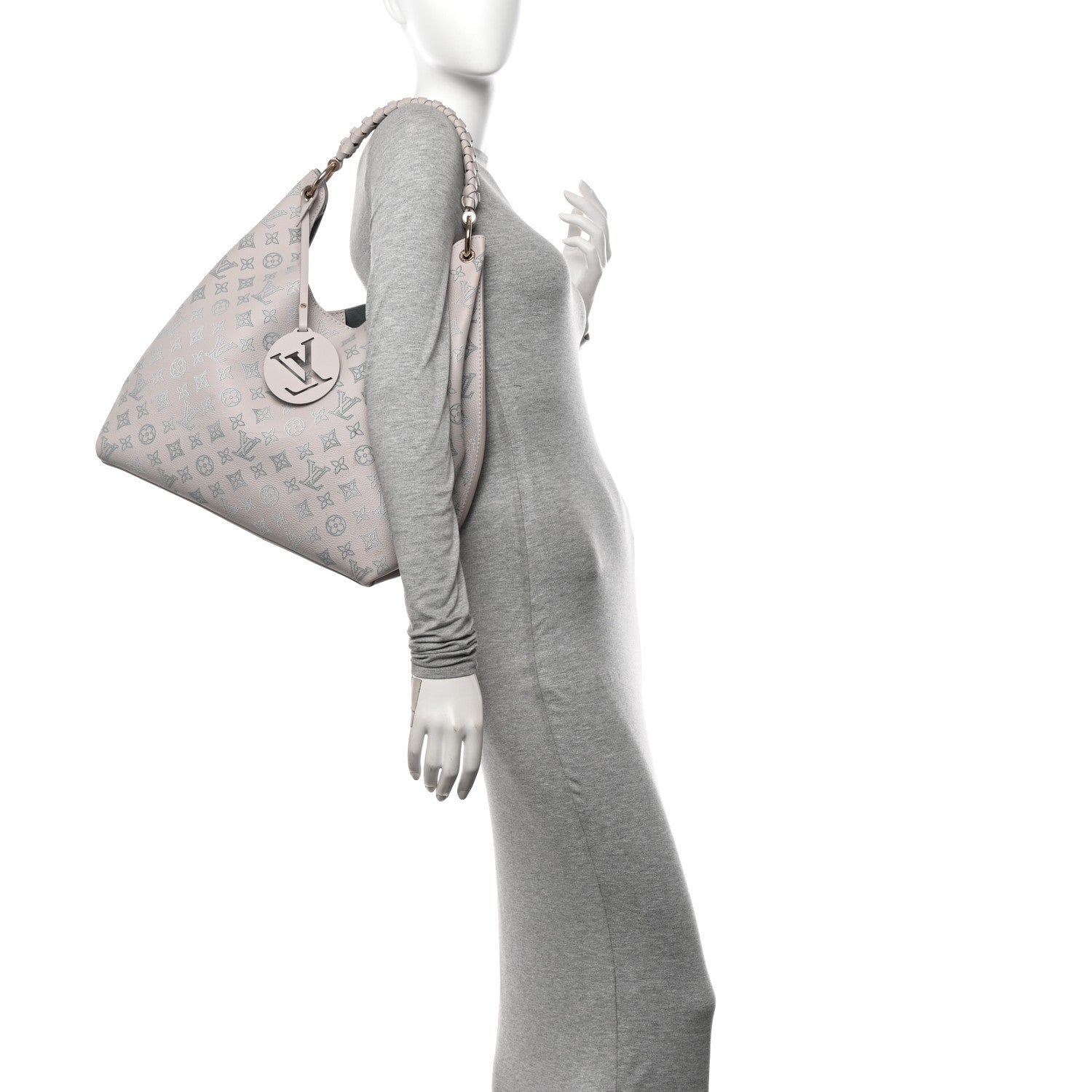 Louis Vuitton Mahina Carmel Hobo PM Brume Gray 2 of 12
