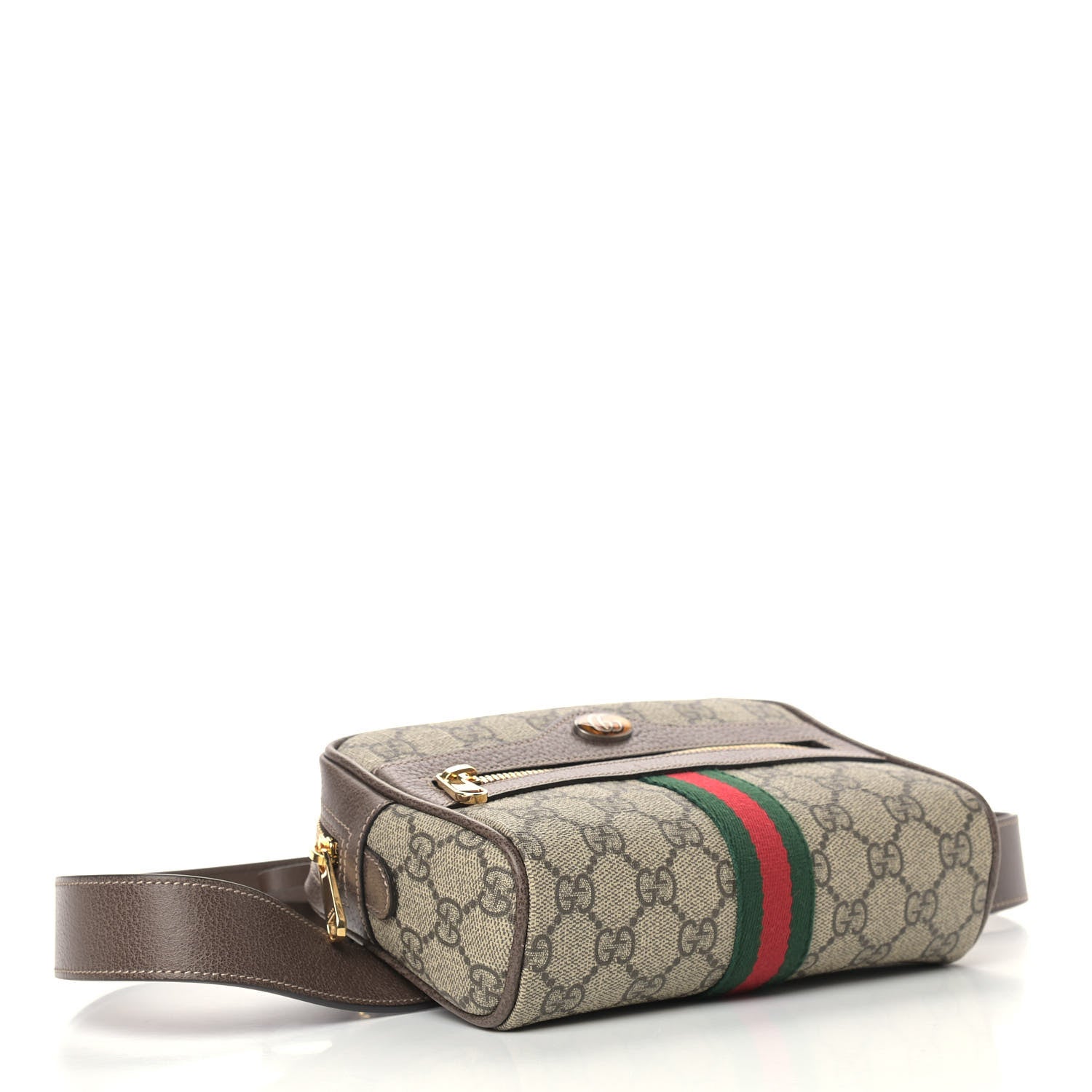 Gucci GG Supreme Monogram Web Small Ophidia Belt Bag 85 34 Dark Brown 4 of 9