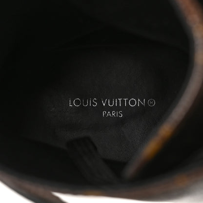 Louis Vuitton Calfskin Monogram Wonderland Flat Ranger Boots 40 Black 7 of 7