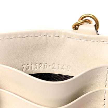 Gucci Calfskin Matelasse GG Marmont Zip Key Case Card Holder White 7 of 7