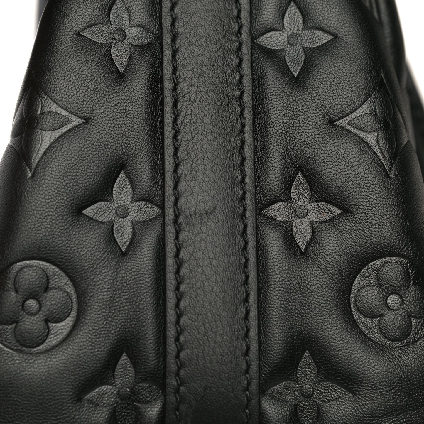 Lambskin Embossed Monogram Speedy 22 Bandouliere Black
