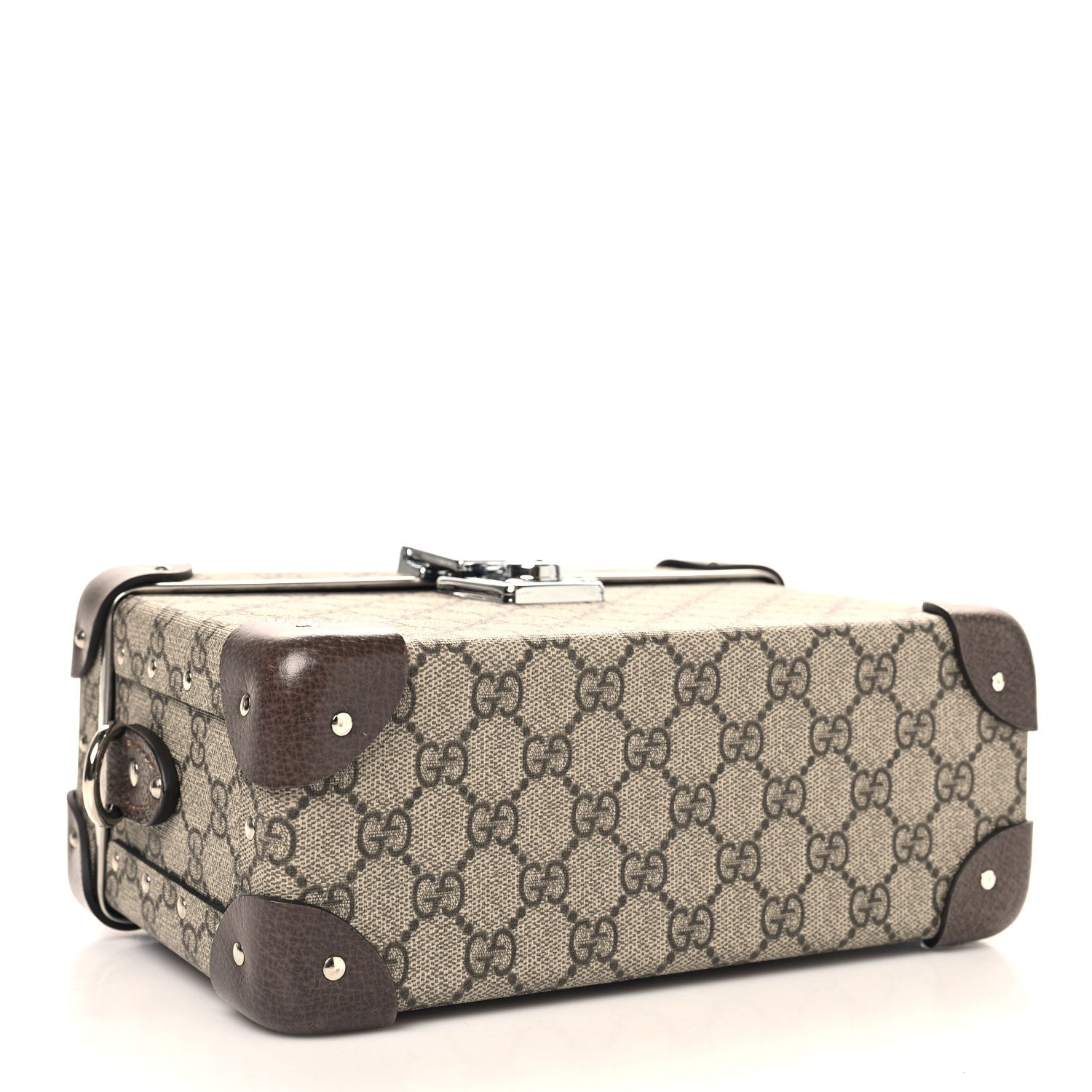 Gucci GG Supreme Monogram Globe-Trotter Beauty Case Brown 4 of 14
