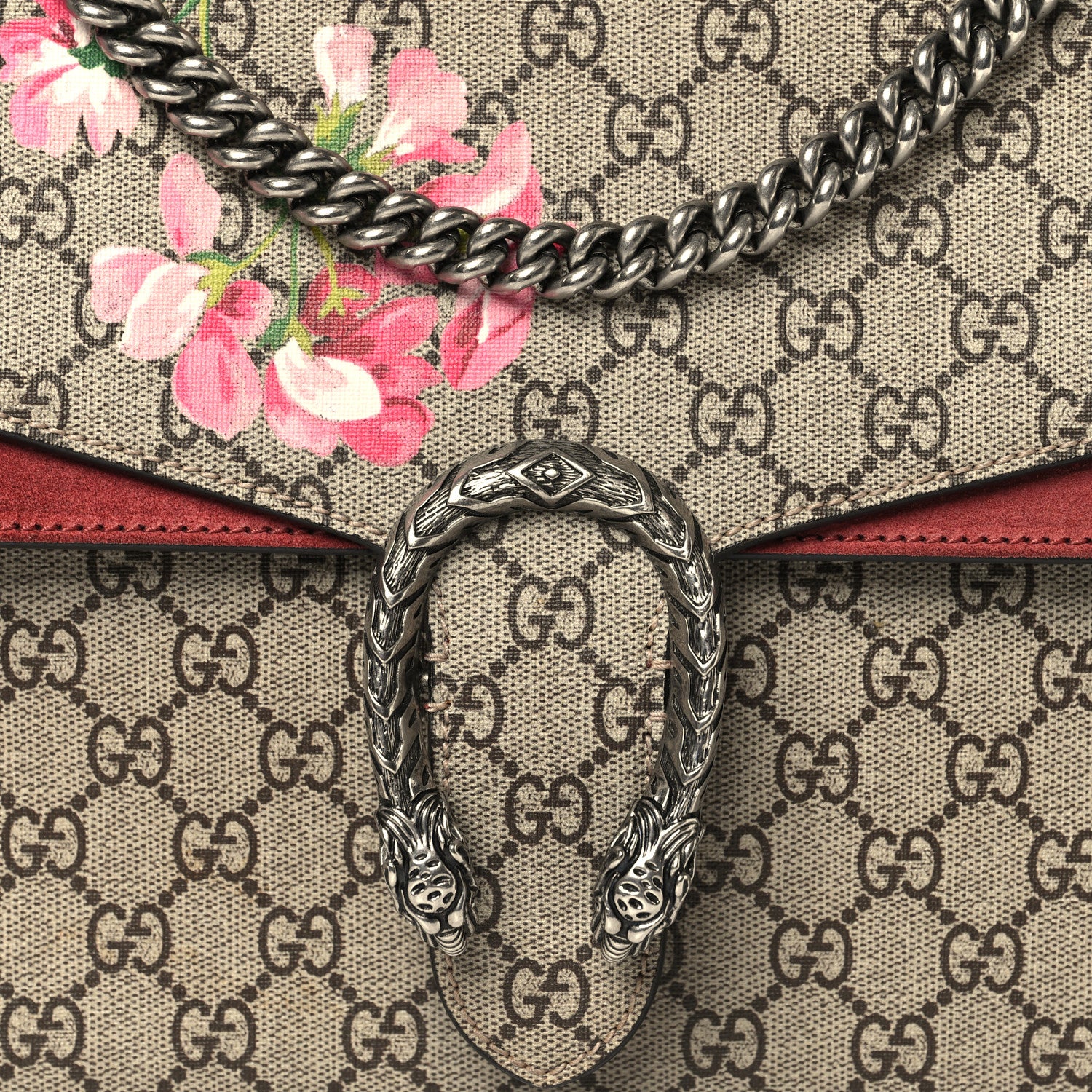 Gucci GG Supreme Monogram Blooms Medium Dionysus Shoulder Bag Beige Multicolor Dry Rose 8 of 10