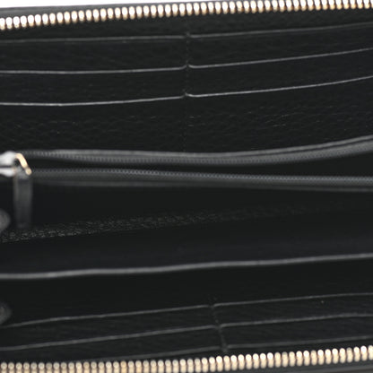 Gucci Pebbled Calfskin Soho Zip Around Wallet Black 5 of 8