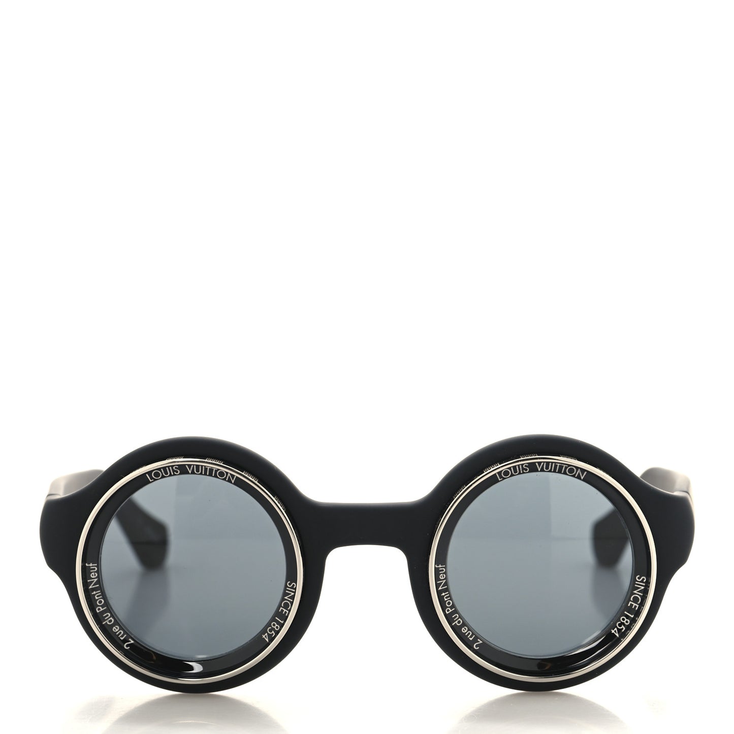 Rubber Super Vision Round Sunglasses Z2386U Black