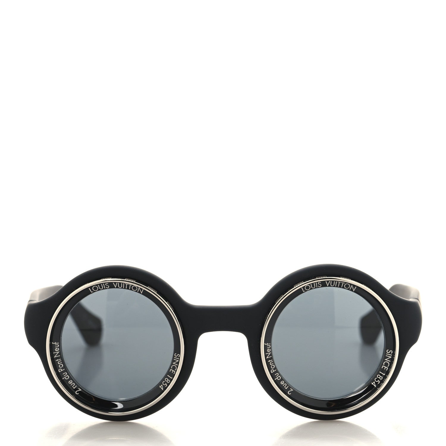 Louis Vuitton Rubber Super Vision Round Sunglasses Z2386U Black 2 of 6