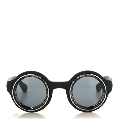 Louis Vuitton Rubber Super Vision Round Sunglasses Z2386U Black 2 of 6