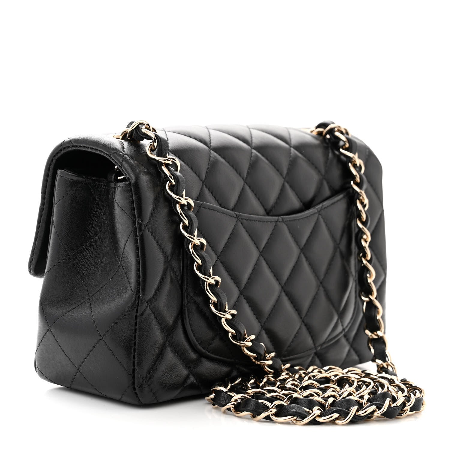 Chanel Lambskin Quilted Mini Rectangular Flap Black 3 of 11