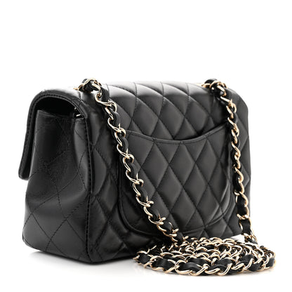 Chanel Lambskin Quilted Mini Rectangular Flap Black 3 of 11