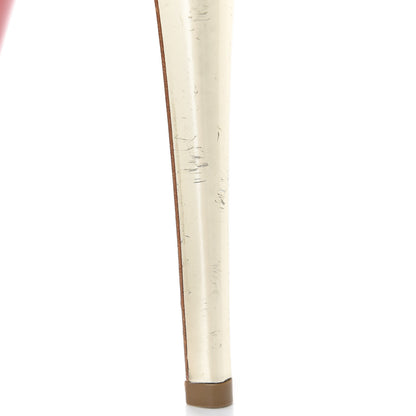 Christian Louboutin Glitter Sirene Lady Peep Sling 150 Pumps 37.5 Silver Light Gold 9 of 19