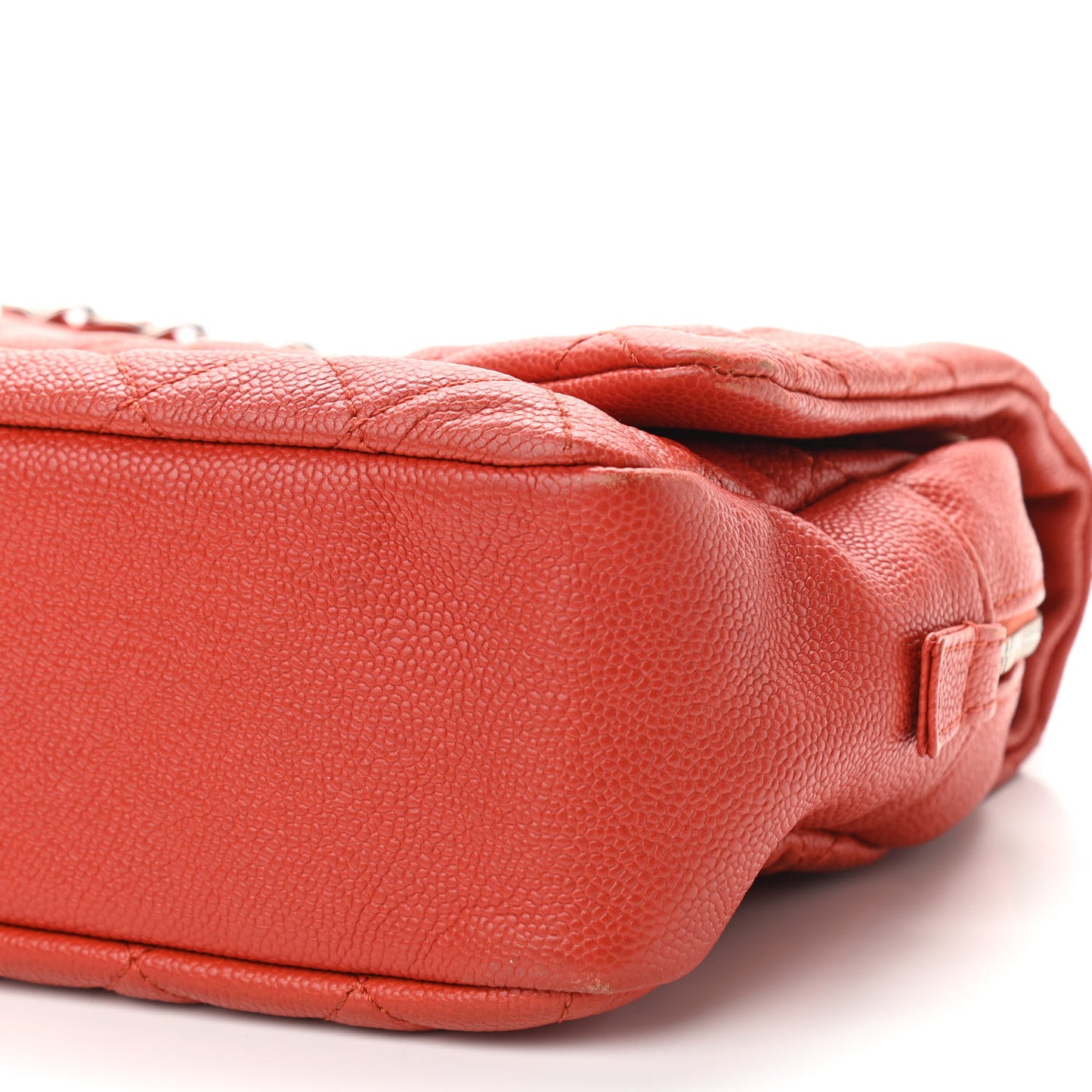 Caviar Quilted Jumbo Easy Flap Red
