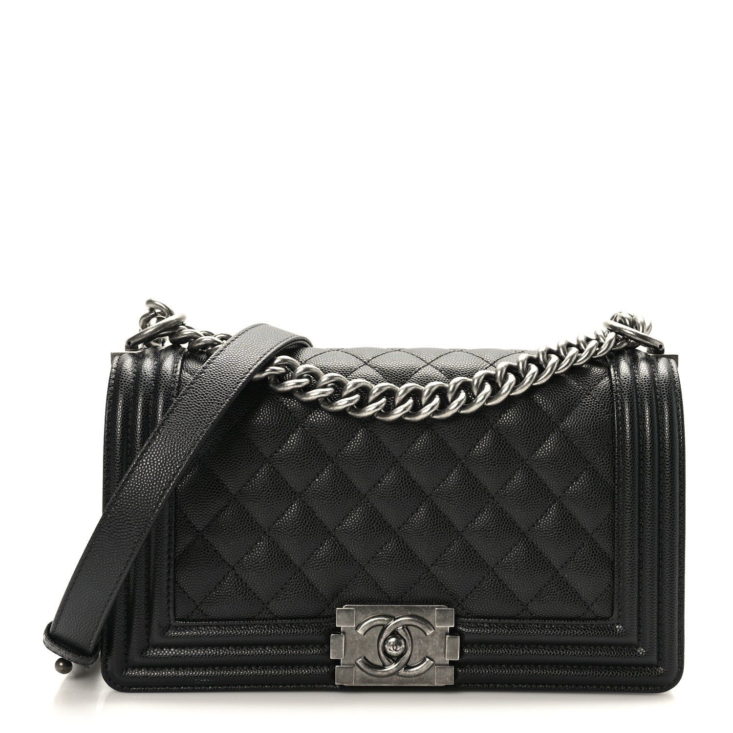 Chanel Caviar Quilted Medium Boy Flap Black 1 of 9