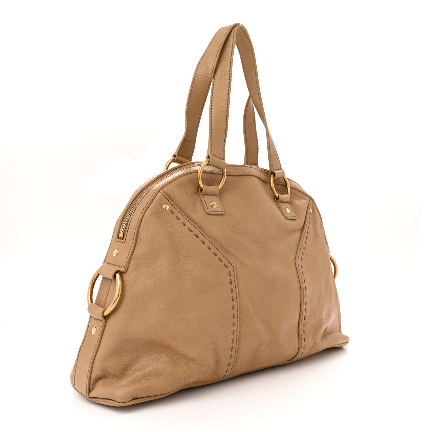 Saint Laurent Calfskin Oversized Muse Beige 3 of 18