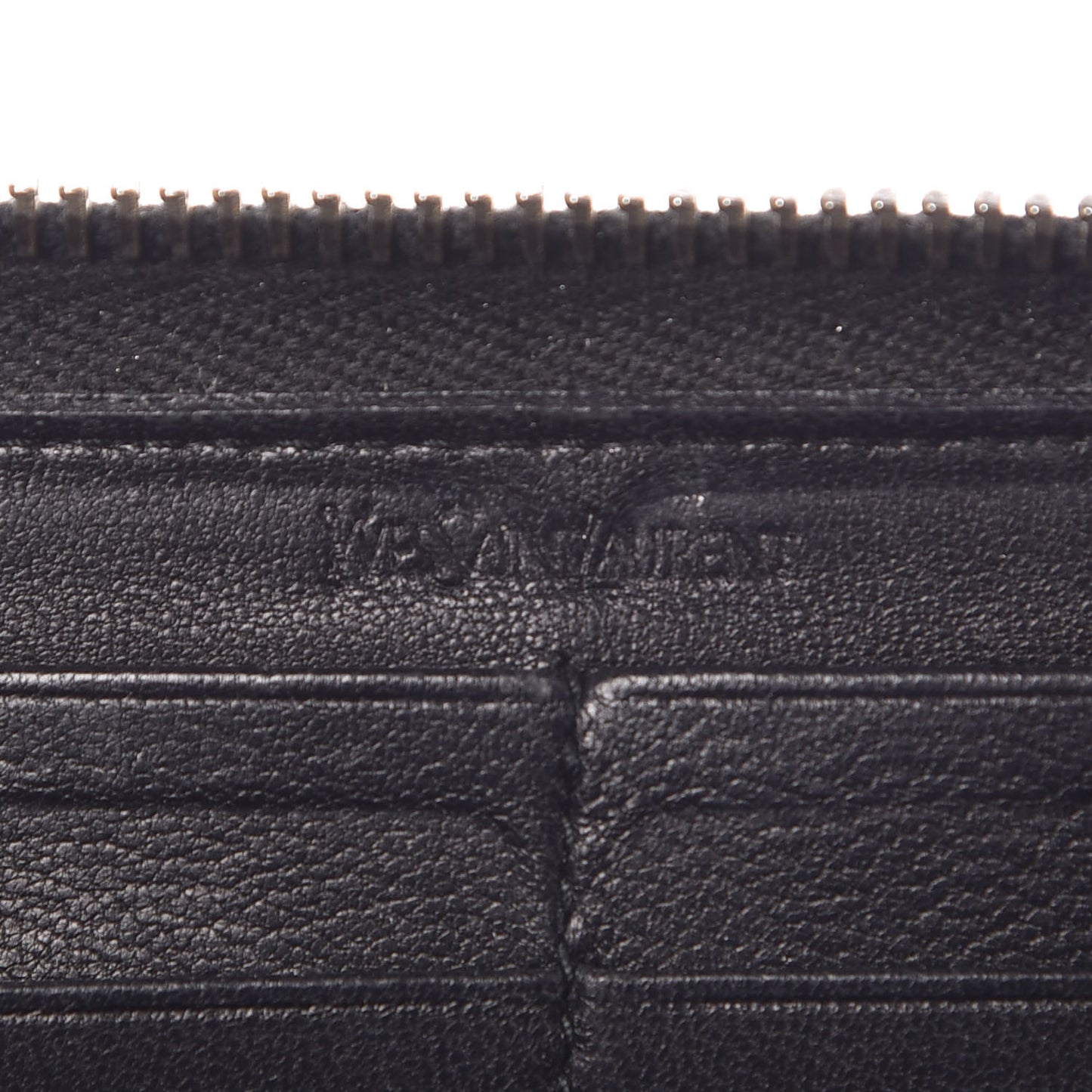Patent Y Mail Zip Around Wallet Black