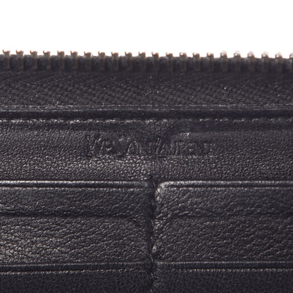 Saint Laurent Patent Y Mail Zip Around Wallet Black 6 of 11
