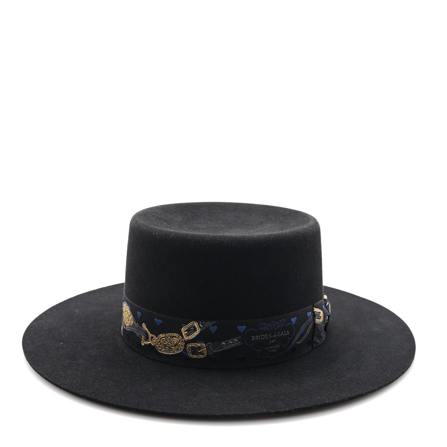 Hermes Rabbit Felt Dakota Love Hat 59 Black 3 of 8