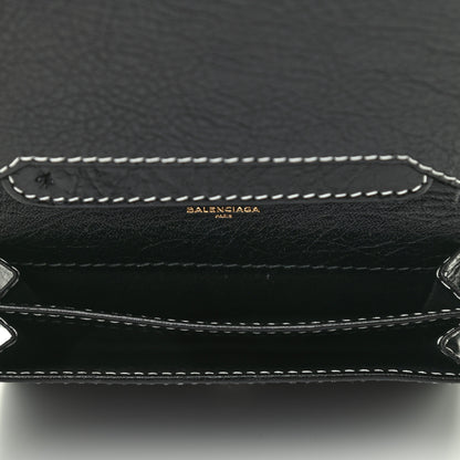 Balenciaga Agneau Arena Multicolore Bazar Bi-Fold Card Case Green Grey Black 4 of 5