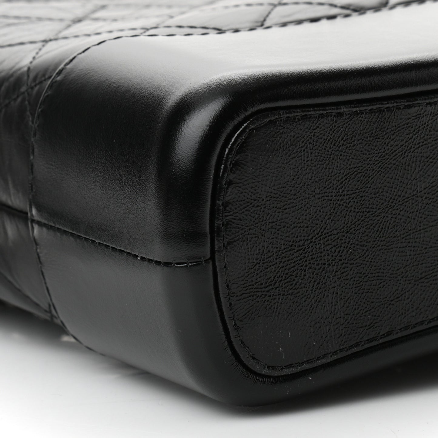 Aged Calfskin Quilted New Medium Gabrielle Hobo Black
