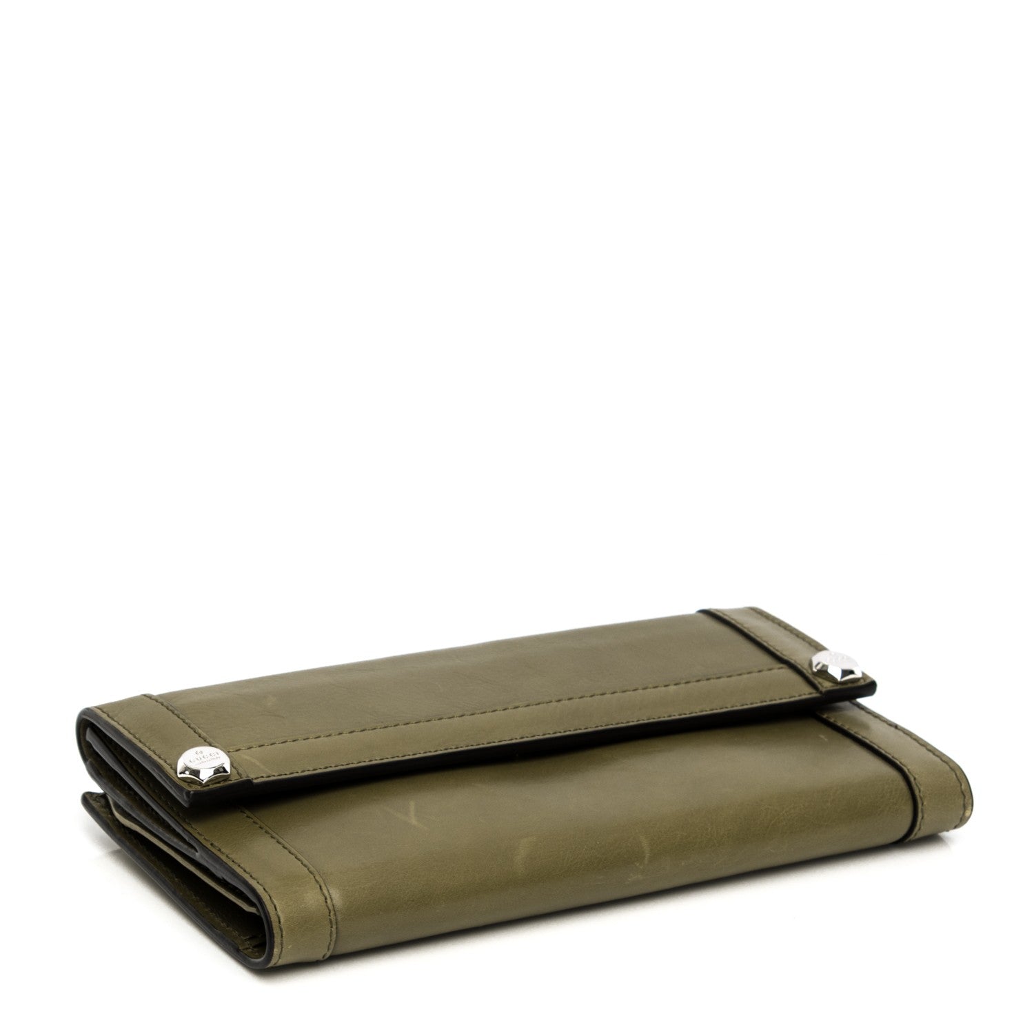 Gucci Calfskin Continental Charmy Wallet Green Tea 4 of 7