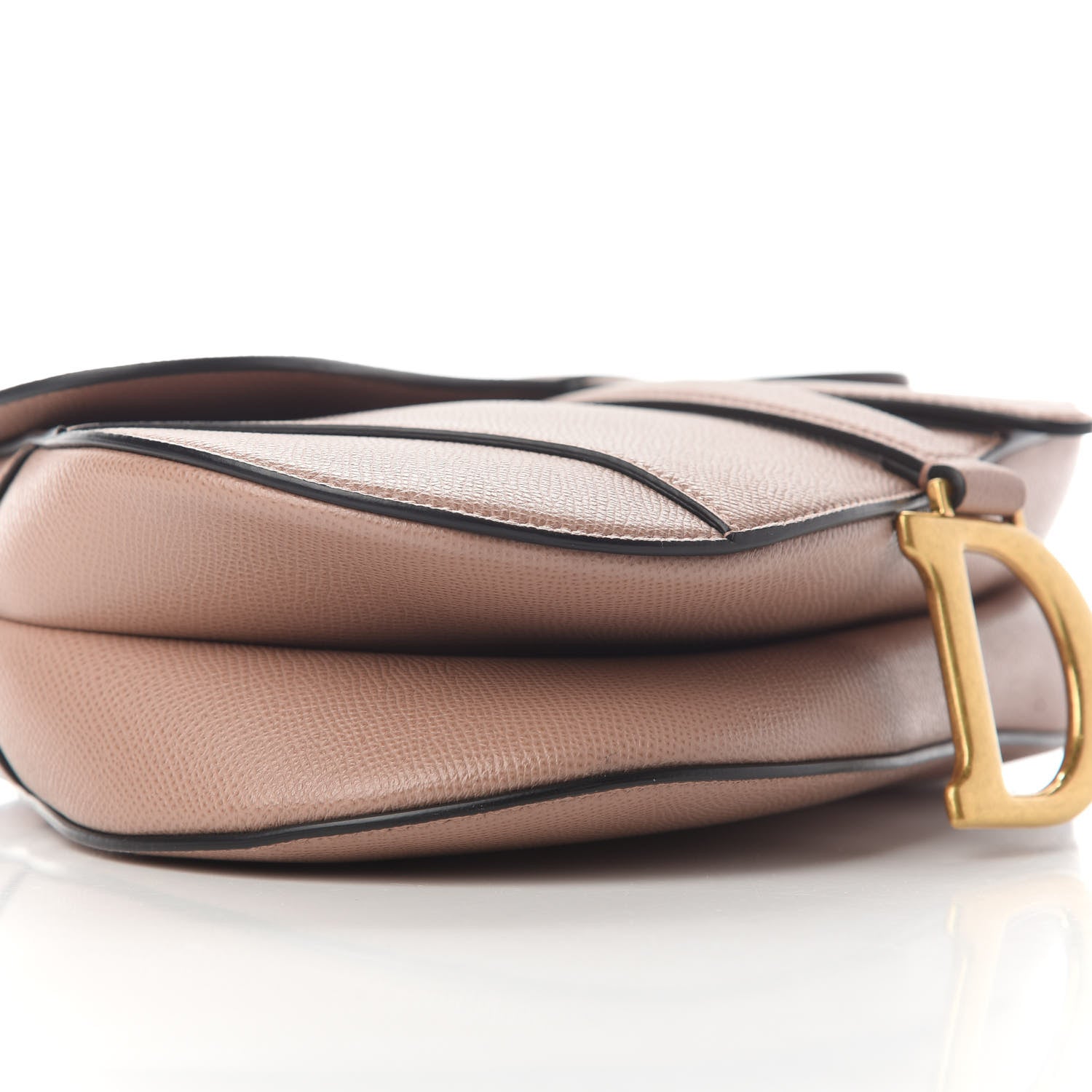 Christian Dior Grained Calfskin Mini Saddle Bag Light Pink 5 of 9