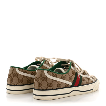 Gucci GG Monogram Web Womens 1977 Tennis Sneakers 40.5 Beige Ebony Mystic White 5 of 11