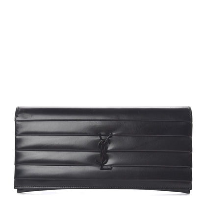 Saint Laurent Calfskin Monogram Smoking Clutch Black 1 of 7