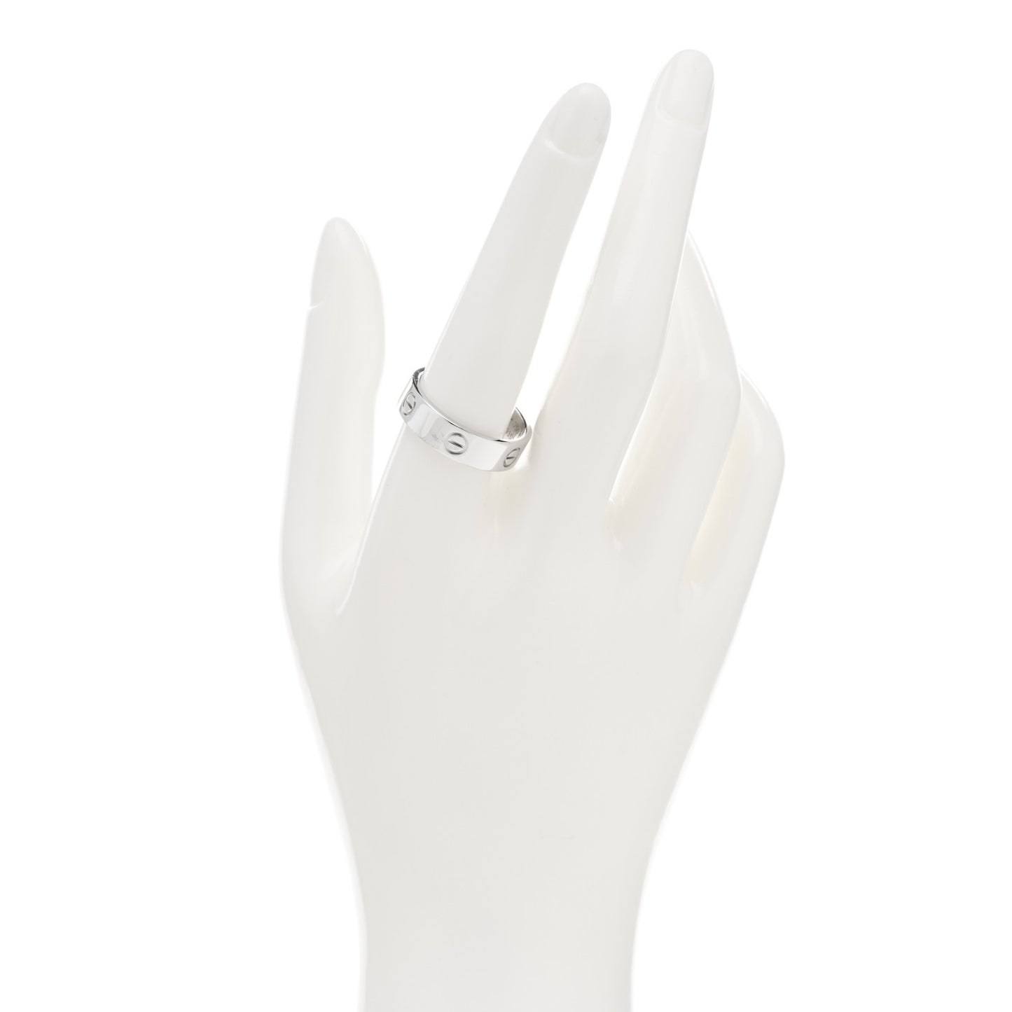 18K White Gold 5.5mm LOVE Ring 61 9.5