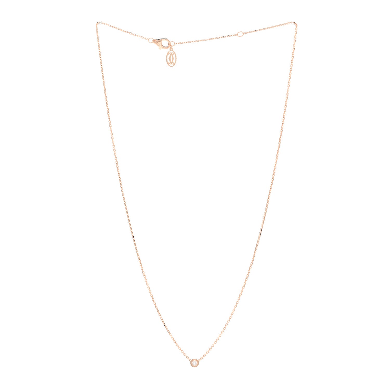 Cartier 18K Pink Gold Diamond XS D'Amour Pendant Necklace 3 of 5