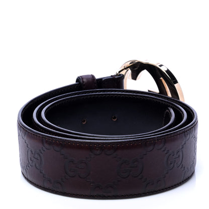 Gucci Guccissima Interlocking G 40mm Belt 85 34 Dark Brown 2 of 5