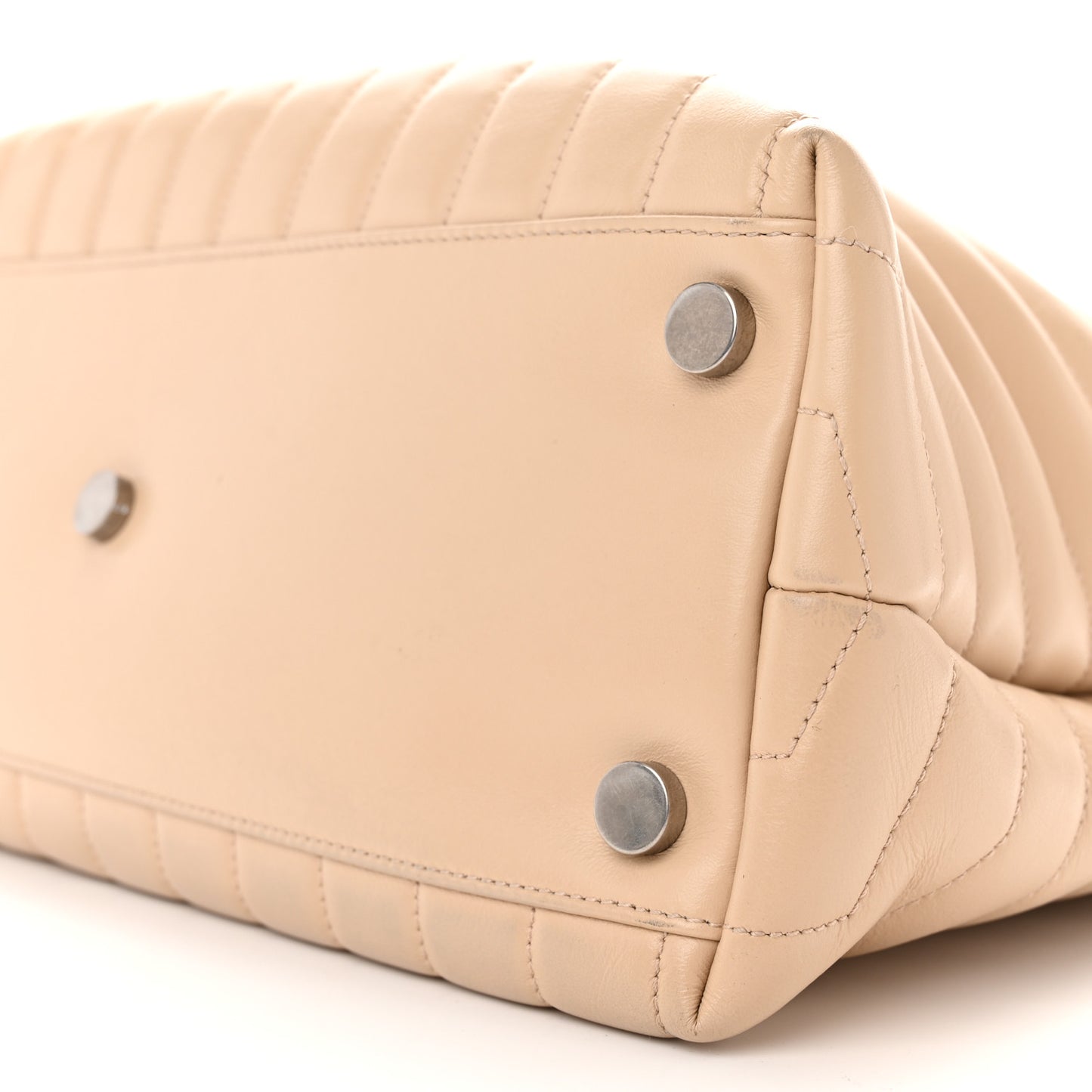 Calfskin Y Quilted Monogram Large Loulou Shopper Nude Powder