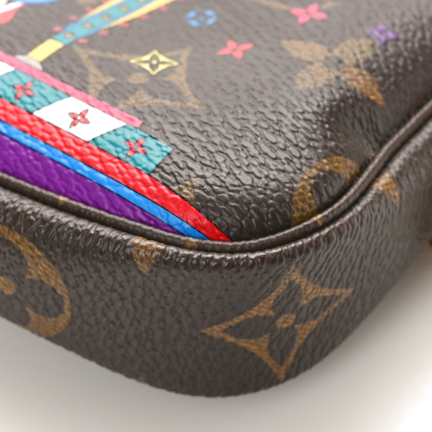 Louis Vuitton Monogram 2020 Christmas Animation Bumper Cars Mini Pochette Accessories Coquelicot 8 of 8
